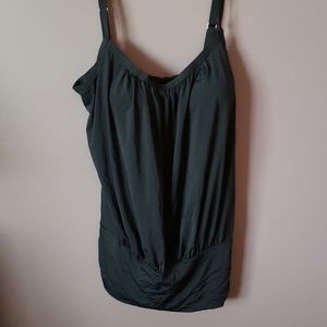 Black swim tankini top
